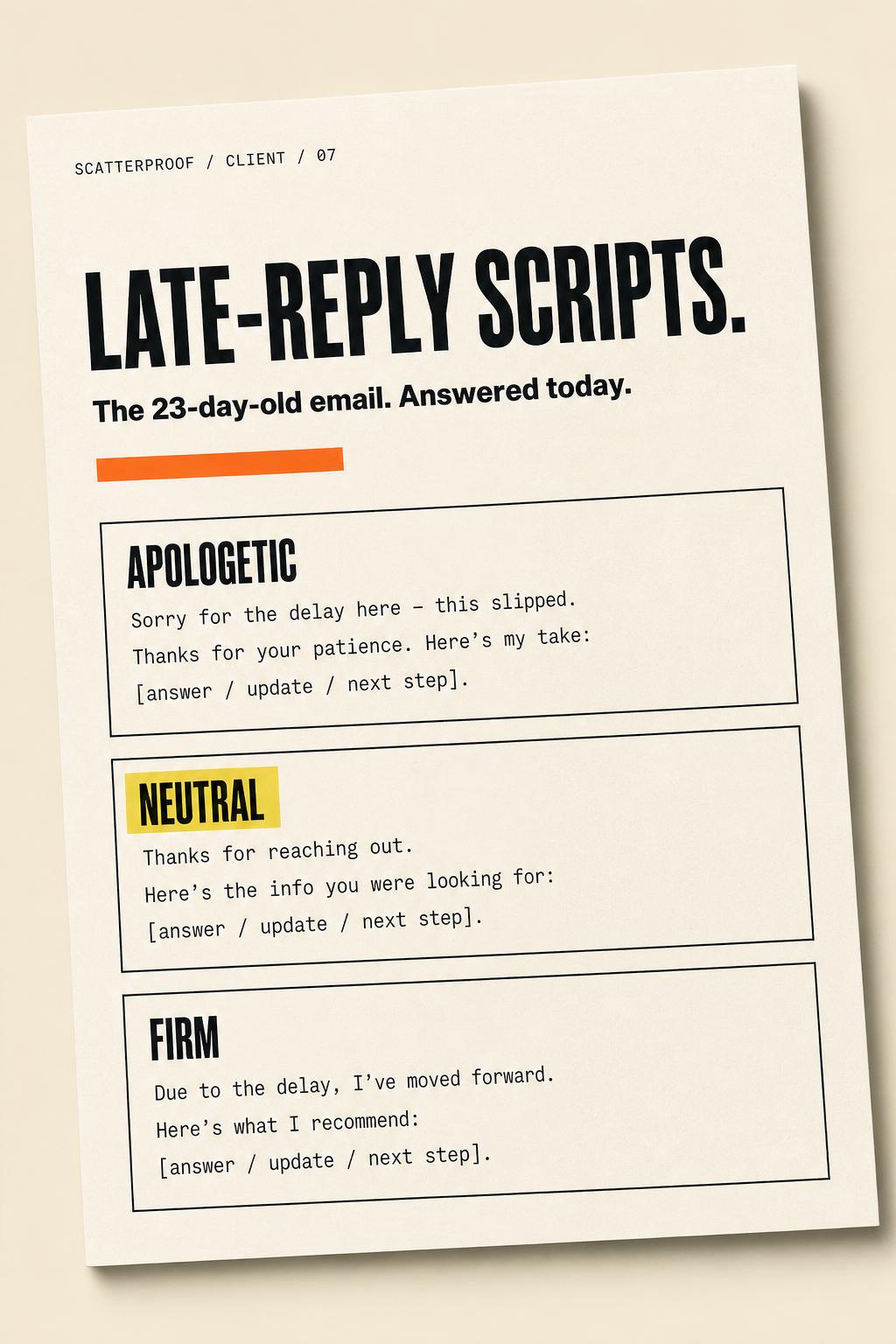 Client Rescue OS — Script vault